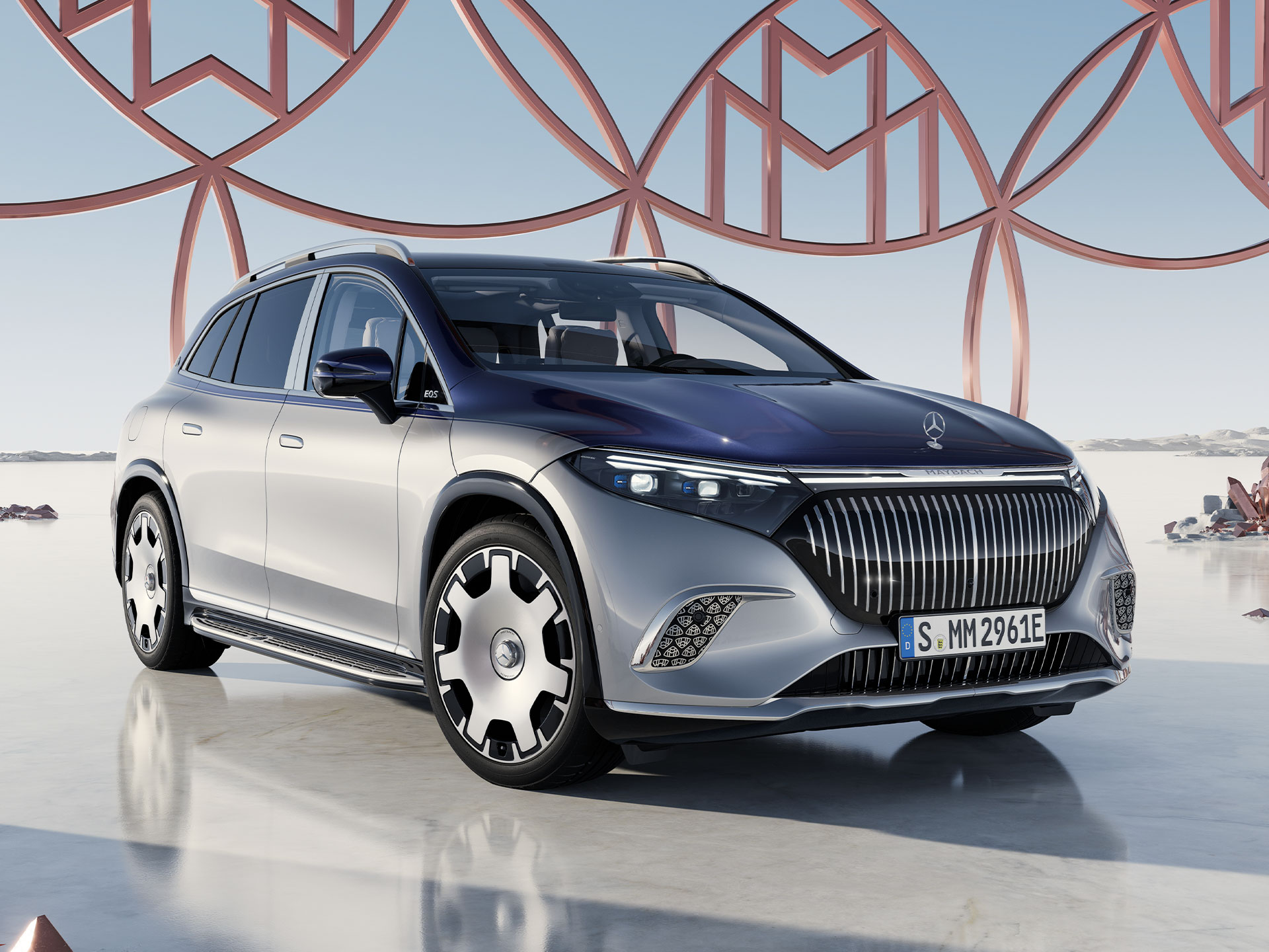 EQS SUV | Marque | Mercedes-Maybach La Mercedes-Maybach EQS SUV vue de face.