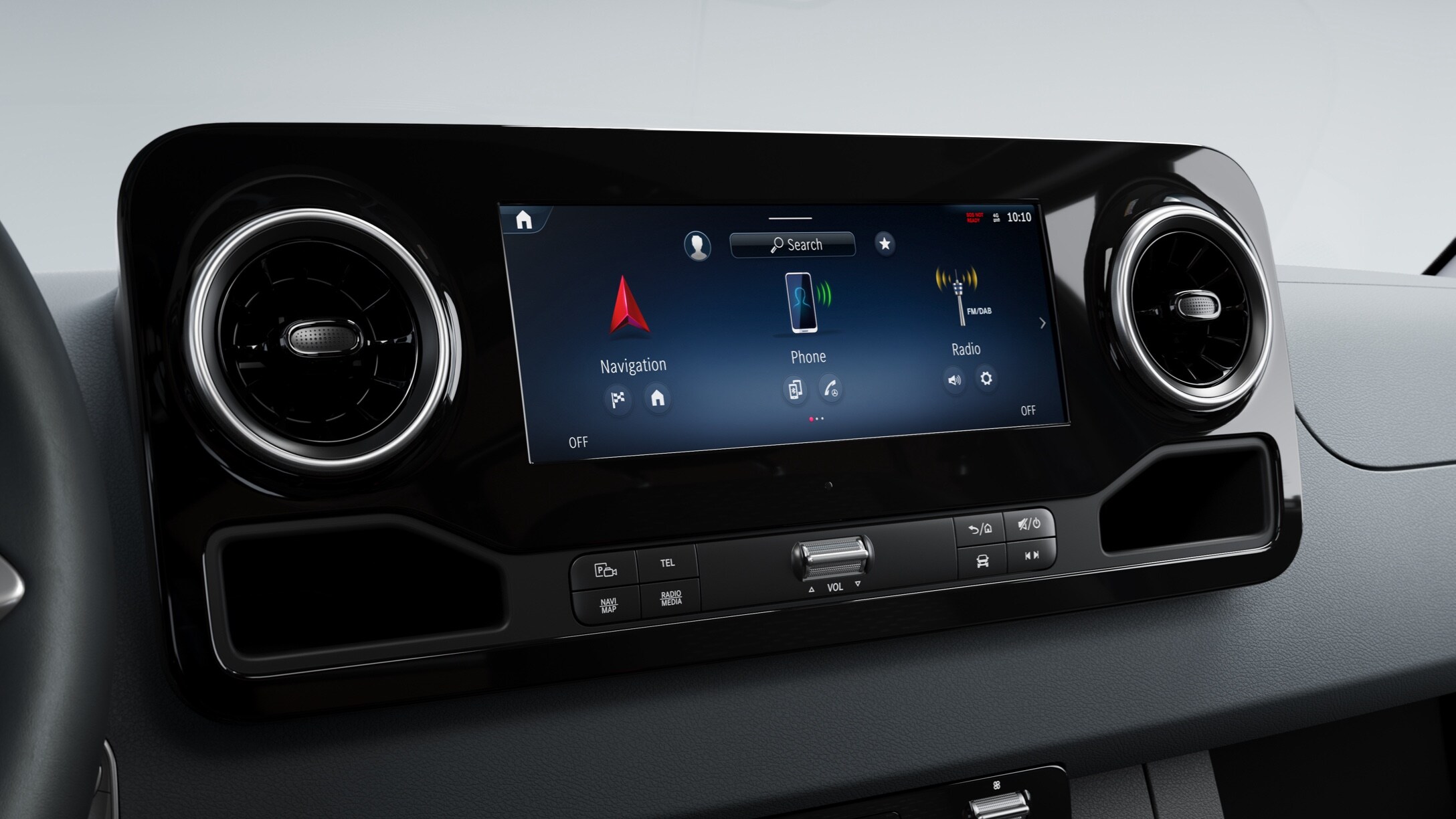 Caractéristiques du véhicule | Sprinter | Mercedes-Benz Le système multimédia MBUX pour le Mercedes-Benz Sprinter.